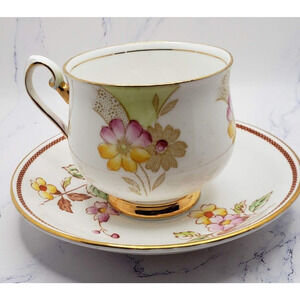Thomas Forester & Sons Ltd. Flower Pattern Tea Cup and Saucer Phoenix Bone China